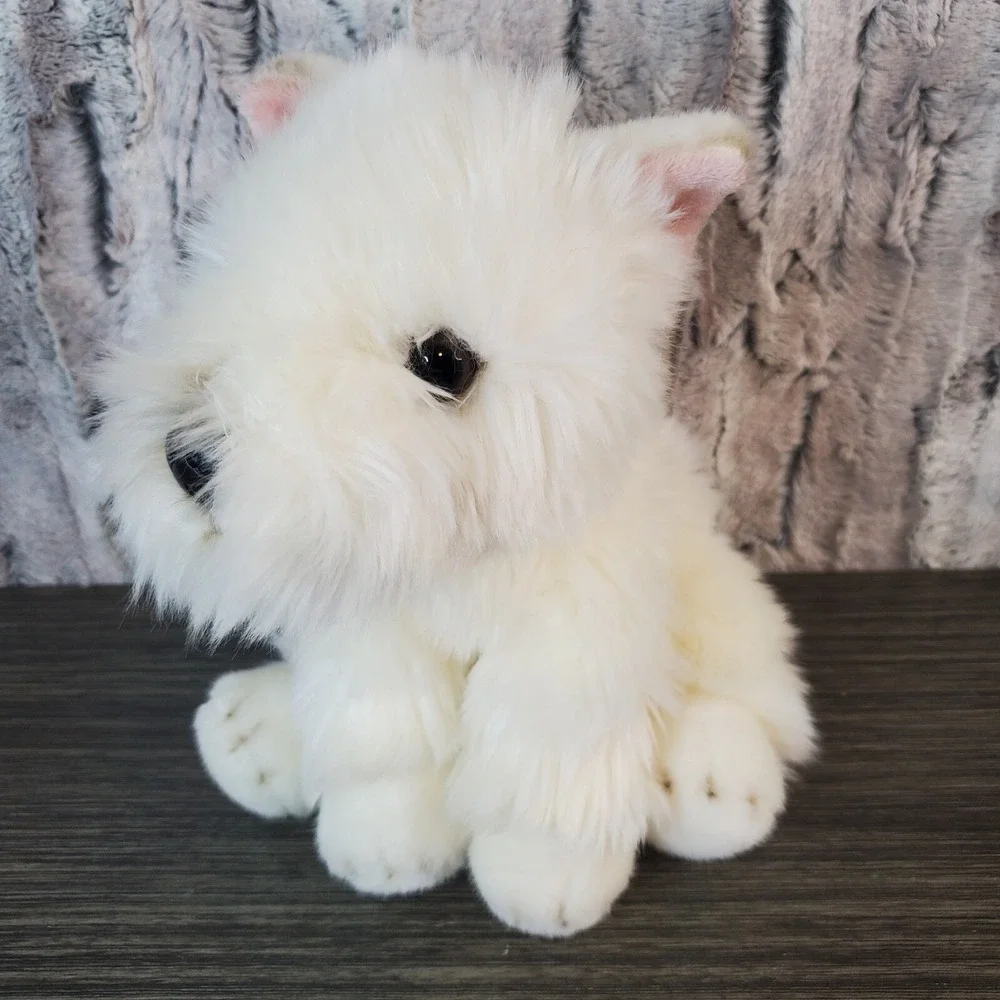 Ganz Hetitage Collection White Terrier Westie Plush Dog H14507 Plastic Nose/Eyes